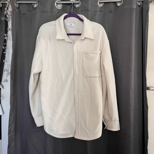 Aritzia Tna fleece button up shirt
